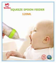 120ml Muti-functional Squeeze Silicone Spoon Feeder