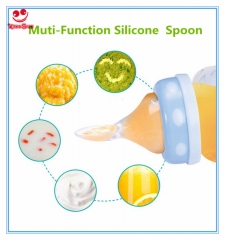 BPA Free 180ml Silicone Baby Bottle with Feeding Spoon