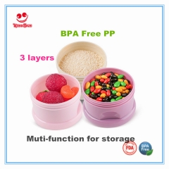 3 Layers Baby Milk Powder Dispenser with Rope