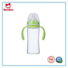 240ml Wide Neck Glass Baby Bottles with Handle
