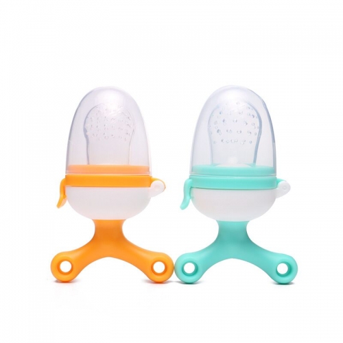 Rotatable Baby Feeder with Silicone Net Pacifier for Feeding Food