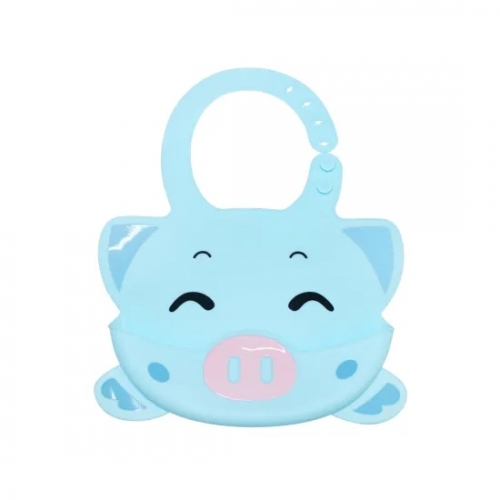 Cartoon Pig Baby Silicone bibs