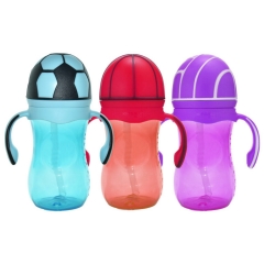 Wide Neck Sports Cap Baby Feeding Bottle With Handle