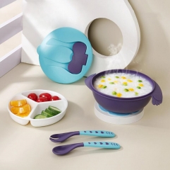 Baby Suction Feeding Bowls In Three Dispenser